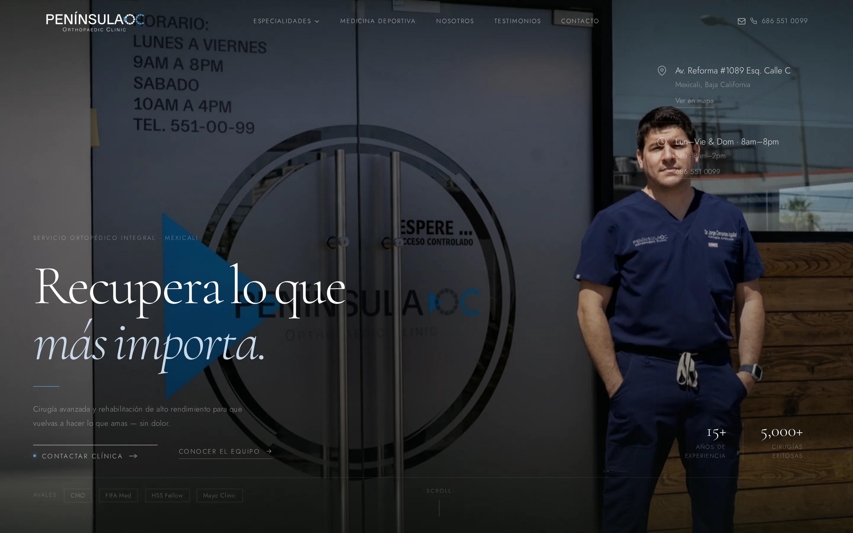 Península OC: página de inicio del sitio